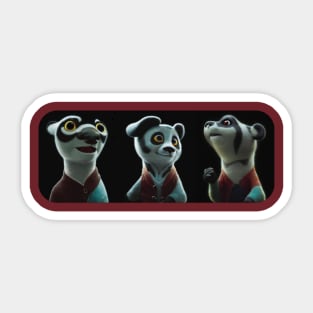 Three Little Pandas Sticker